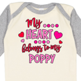 thumbnail image 4 of Inktastic My Heart Belongs to My Poppy Boys or Girls Long Sleeve Baby Bodysuit, 4 of 5