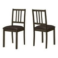thumbnail image 1 of Monarch Specialties Dining Chair, Set Of 2, Side, Upholstered, Kitchen, Dining Room, Pu Leather Look, Wood Legs, Brown, Transitional, 1 of 4
