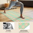 thumbnail image 4 of Colorful Grid Checkered Pattern Hot Yoga Mat Towel Non Slip for Hot Yoga - Quick-Drying Yoga Mat Cover with 4 Corner Pockets with Travel Bag - Hot Yoga Towel Non Slip 74"x26", 4 of 6