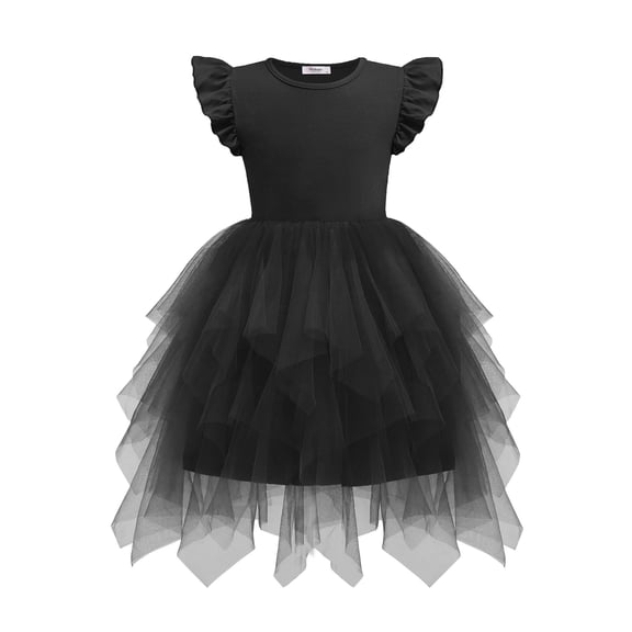 Arshiner Toddler Tutu Dress Little Girls Irregular Tulle Princess Birthday Party Formal Dresses