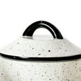 thumbnail image 4 of American Atelier, Round, White Ceramic Kitchen Canisters with Lids (Farm Fresh), Set of 3, 4 of 5