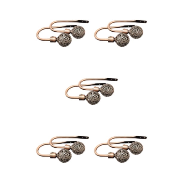 Billuyoard 2 piezas de cortina Tieback en forma de U reemplazo hogar sala de estar Hotel cortina gancho accesorios bronce rojo tipo 1 Type2 NO2