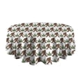 thumbnail image 5 of Brown Bigfoot and Pine Tree Pattern Round Tablecloth 60"x60",Wrinkle Wipeable Table Cloth for Kitchen Dining Room Picnic Patio Party, 5 of 6