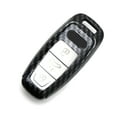 thumbnail image 6 of Gloss Finish Black Carbon Fiber Pattern Hard Shell Key Fob Cover Case, For 2019-up Audi A6 A7 E-Tron A8 Q8, 3-Button Smart Key Fob, 6 of 8