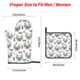 thumbnail image 2 of Cauagu Cute French Bulldog Print Oven Mitts and Pot Holders 4 pcs Set,Extra Thicken Long Kitchen Oven Glove Potholders BBQ Gloves-Oven Mitts and Pot Holders(11 Inch), 2 of 6