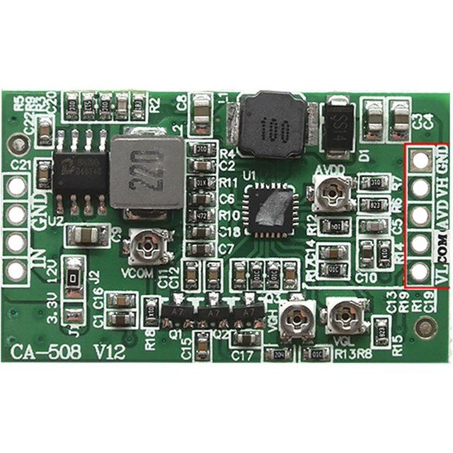 HUGFEGWE Carte TCON à Survoltage pour Écran LCD, Tensions d'Entrée 3,3/5 V, Module Réglable avec Sortie à 4 Canaux CA408/CA508 CA919-100816