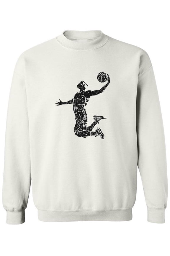 Basketball Dunkin Sweatshirt Men -SPIdeals Designs, Male Medium