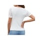 thumbnail image 4 of Txlixc Camiseta de Mujer, Cuello Redondo Manga Corta Patchwork Verano Slim Fit Tops para Casual Diario Txlixc Estilo de ocio, 4 of 7