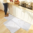 thumbnail image 5 of Marble Kitchen Mats and Rugs Set of 2, White Washable Absorbent Grey Gold Kitchen Runner Rug Carpet Anti-Fatigue Comfort Mat for Kitchen Bathroom Laundry, 5 of 5