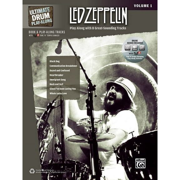 Ultimate Play-Along Ultimate Drum Play-Along Led Zeppelin, Vol 1: Play Along with 8 Great-Sounding Tracks (Authentic Drum), Book & Onlin, Book 1, (Paperback)