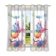 thumbnail image 6 of Yayeee Window Curtains Light Filtering 63"x52" Grommet Panel Pair Home Living Room Decor, Airplay, 6 of 7