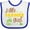 White and Royal, variant on Inktastic Little Farmer Girl Girls Baby Bib