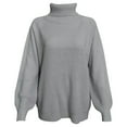 thumbnail image 4 of Women's Casual Oversized Ribbed Knit Pullover Sweater Long Sleeve Crew Neck Tops Fall Winter Fashion Comfortable Soft Warm, 4 of 5
