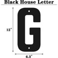 thumbnail image 2 of 12 Inch Modern Metal House Numbers, Metal Letter, Black Door Number, Metal Mailbox Numbers and Letters, Metal House Address Letters and Numbers for Outside Signs (G), 2 of 8