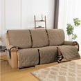 thumbnail image 2 of TOPCHANCES Anti-Slip Recliner Sofa Cover, Waterproof Reclining Couch Slipcover for 3-Seater Recliner Sofa, Tan, 2 of 8