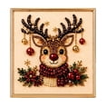 thumbnail image 2 of Christmas Reindeer Pearl Diamond Painting Kit, DIY Beaded Art Canvas, Unframed Diamond Mosaic for Home Wall Decor Holiday Craft Gift 30cm, 2 of 6