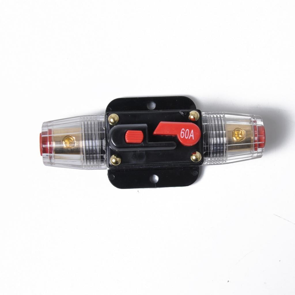Nishiyuenyi 2 Pieces. 60A Automatic Fuse Holder Fuse Holder Bracket Automatic 12V-24V DC