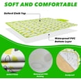 thumbnail image 4 of 80" x 120" Sandproof Waterproof Picnic Blanket, Beach Mat for Outdoor Camping Hiking Park, Portable with Tote Bag,Non-Stick to Sand and Grass,Foldable for Indoor and Outdoor Use (Green Leaf), 4 of 8