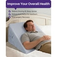 thumbnail image 4 of KEKOY Bed Wedge Pillow for Sleeping, Adjustable Height to 9-12 inches, Memory Foam Pillows with Washable Cover, Gray, 4 of 9