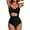 Black, variant on SOMER Women's One Piece Swimsuits Tummy Control Cutout High Waisted Bathing Suit Wrap Tie Back 1 Piece Swimsuit