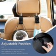 thumbnail image 3 of 2 Pack Car Back Seat Headrest Hooks Car Storage Hooks Handbag Organizer Hooks Black, 3 of 5