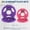 Purple&Pink, variant on Historyli Color Rubber Coated Weight Plates, Cast Iron Weight Plates for Weightlifting, Purple