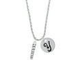 thumbnail image 2 of Delight Jewelry Silvertone Marines Silvertone Script Initial Disc - Y - Charm Necklace, 20"+3", 2 of 4