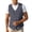 Gray, variant on Men's Summer Linen Waistcoat Lightweight Button Vest Cardigan Outdoor Casual Tops Business Suit Waistcoat Black L