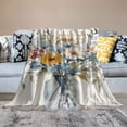 thumbnail image 2 of Fenyluxe Flowers Print Flannel Super Soft Throw Blanket for All Seasons - Soft Plush Blankets 50x60in, 2 of 6