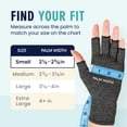 thumbnail image 4 of Dr. Frederick's Original Arthritis Compression Gloves, Fingerless, Gray, Small, 4 of 9