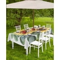 thumbnail image 4 of Fsddascl Sunflower Outdoor Tablecloth - 60x84 Inch Rectangle Dining Table Cover, Aesthetic&nbsp;Floral Plant Chic Green Eucalyptus Waterproof Outdoor Table Cloth with Umbrella Hole & Zipper for Patio, 4 of 7