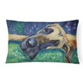 thumbnail image 1 of "Caroline's Treasures Great Dane Hard Day Almohada decorativa de tela, 30 x 40 cm, multicolor" Caroline's Treasures 7434PW1216, 1 of 1