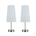 thumbnail image 5 of Aspen Creative 40084-5, 2-Pack Set - One-Light Candlestick Table Lamp, Contemporary Design in Satin Nickel, 14 1/4" High, 5 of 7