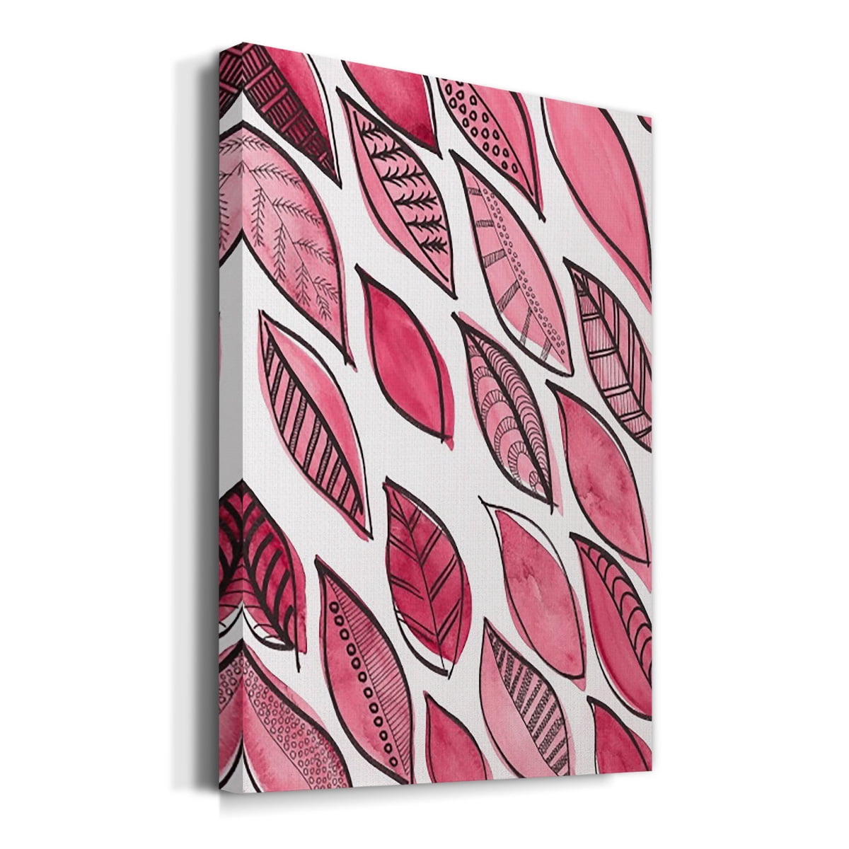 Patterned Leaf Shapes III Premium Gallery Wrapped Canvas - Ready to Hang