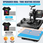 8 in 1 Heat Press Machine, 12 x 15 Combo Digital Multifunctional Sublimation Heat Transfer Machine, 360-degree Rotation Swing Away Shirt Printing Machine for Tshirt,Hat,Mug,Plate