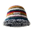 thumbnail image 2 of Yyytop Winter Bucket Hats For Women, Winter Hat For Women For Seniors Ladies' Fall Winter Vintage Fashion Knitted Wool Hat Versatile Warm Plusher Fisherman Hat Crochet Hats For Women Fashionable Gift, 2 of 3