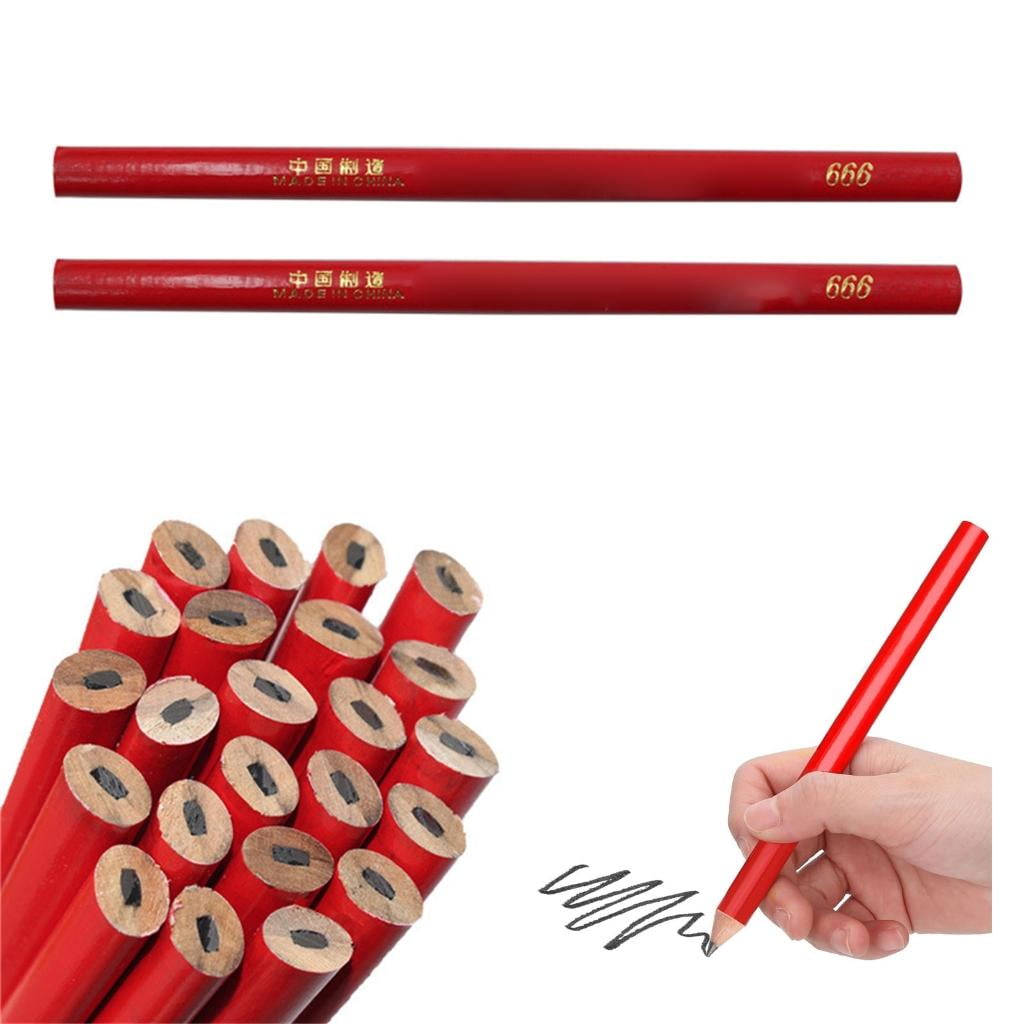 Giaone 100Pcs Professional Drafting Pencils Ergonomic Oval Grip Woodworking Pencil