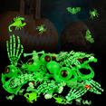 thumbnail image 5 of 50Pcs Halloween Glow in The Dark Eyeball Plastic Spider Bat Skeletons Bugs Toys for Adult Kids Halloween Party Favors Goodie Bags Fillers Classroom Prizes, 5 of 7