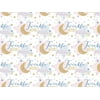 1 Pack, Twinkle Little Star Wrapping Paper 24"x417' Counter Roll for Party, Holiday & Events, Made in USA
