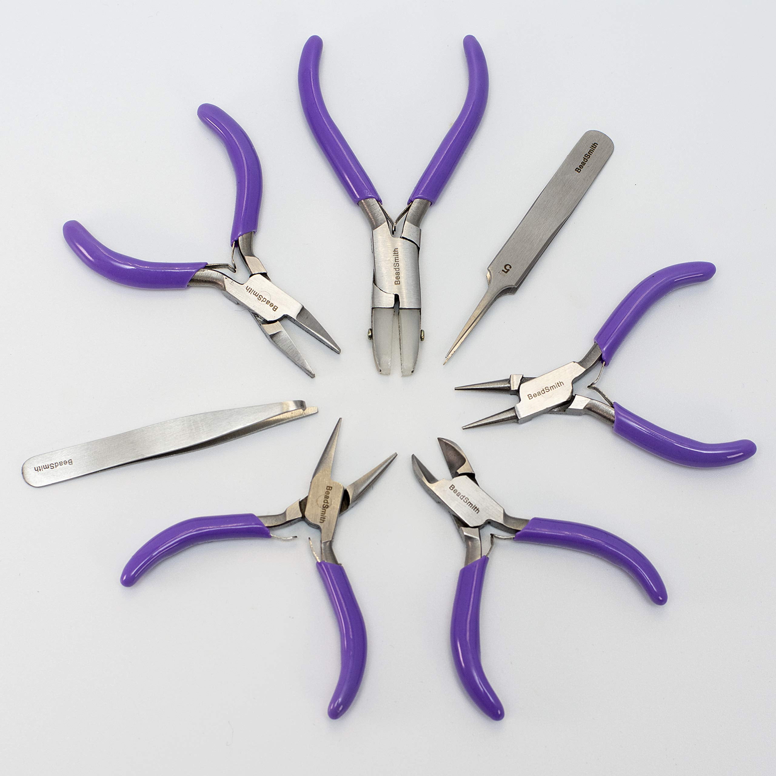 The Beadsmith Tiny Mini Jewelry Tool Kit - 7 Pc Set w/ Case