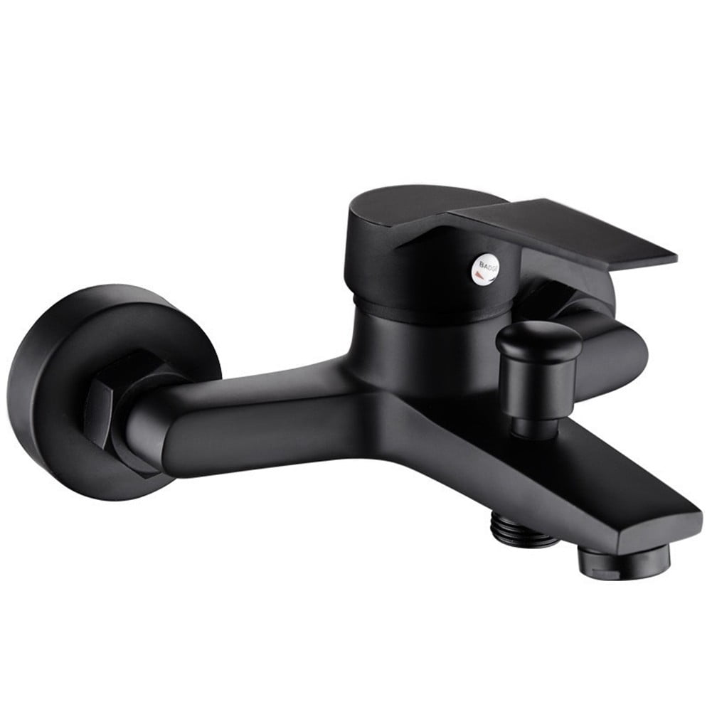 1 Pcs Zinc alloyBathroom Faucet Black Wall Mounted Home Bathtub Shower Mixer Tap