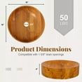 thumbnail image 3 of Auranook Teak Wood Washbasin, 16" x 16" Vessel Sink with Drainage Hole, Smooth Finish & Rounded Corners, Above Counter Sink for Bathrooms, No Assembly & Simple Maintenance, Natural, 3 of 9
