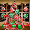 thumbnail image 4 of 30globos De Aluminio Belug  Navideños, Grandes Caramelos Con Cintas Globos  Multicolor, 4 of 5
