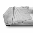 thumbnail image 3 of Damask Soft Flannel Fleece Blanket, Curvy Band with Abstract Baroque Ornaments Victorian Vintage Corner Framework, Cozy Plush for Indoor and Outdoor Use, 70" x 90", Pale Grey White, by Ambesonne, 3 of 6