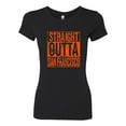 thumbnail image 2 of Straight Outta San Francisco SF Fan | Fantasy Baseball Fans | Womens Sports Slim Fit Junior Tee, Black, 2XL, 2 of 4