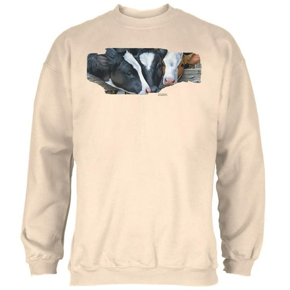 Queens of the Dairy Farm Cows Mens Sweatshirt Natural 2XL