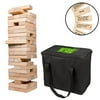 Giant Stacking Tower Drinking Game (Stacks up to 4ft) - 60pcs Wooden Blocks with Drinking Commands (21+ only!)