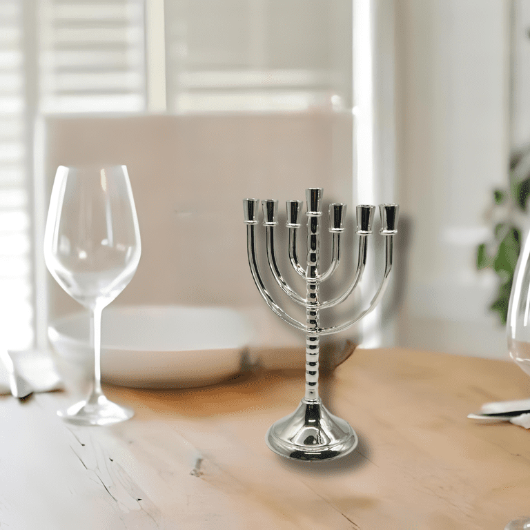 3 Arches USA Silver-Plated 7-Branch Menorah photo 4