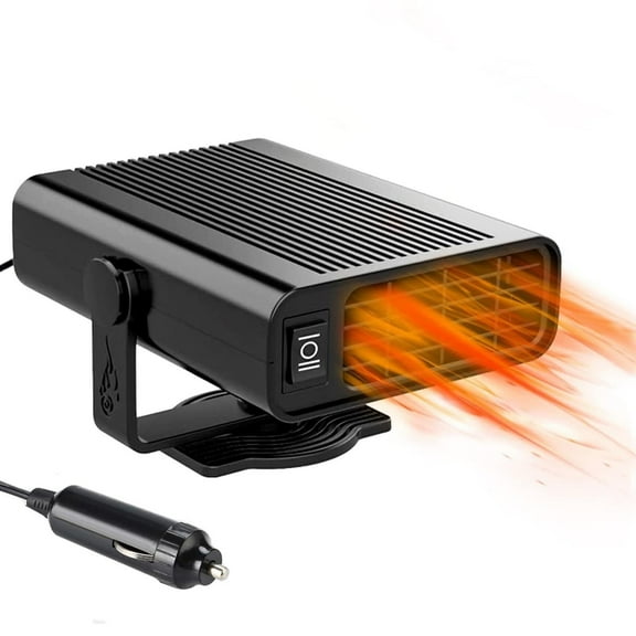 12V Car Heater & Fan For Cars, Trucks, SUVs Portable Defroster & Demister, Fast Heating In 60s, 2-in-1 Heating & Cooling, Safe ABS Material, Adjustable 3-Air Outlet For Windshield & Cabin