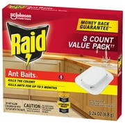 Raid Ant Baits III, Indoor Ant Insect Killer Traps, 8 Count